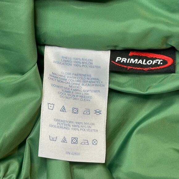 Lands End Green Insulated Primaloft Winter Coat Mens Size Medium M 38-40 Skiing - Picture 7 of 14